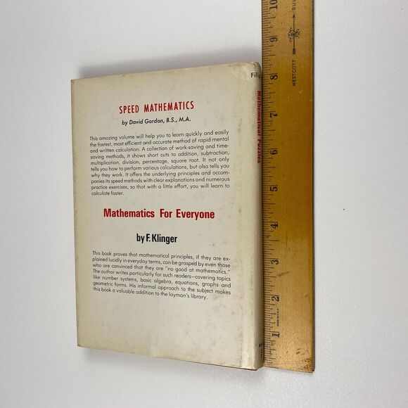 Mathematical Puzzles & Other Brain Twisters by Filipiak VTG 1966 HC 100 Problems - Picture 11 of 12
